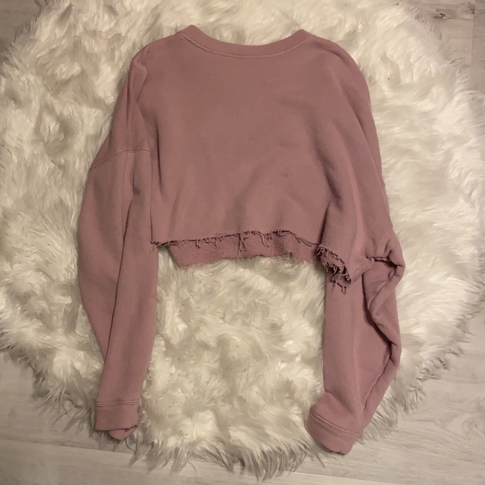 Pacsun lilac crop top long sleeve